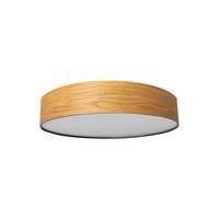 LAMPA SUFITOWA NOTTINGHAM - kolor dębowy/biały, Konventionell, tworzywo sztuczne/metal (50/13cm) - Novel