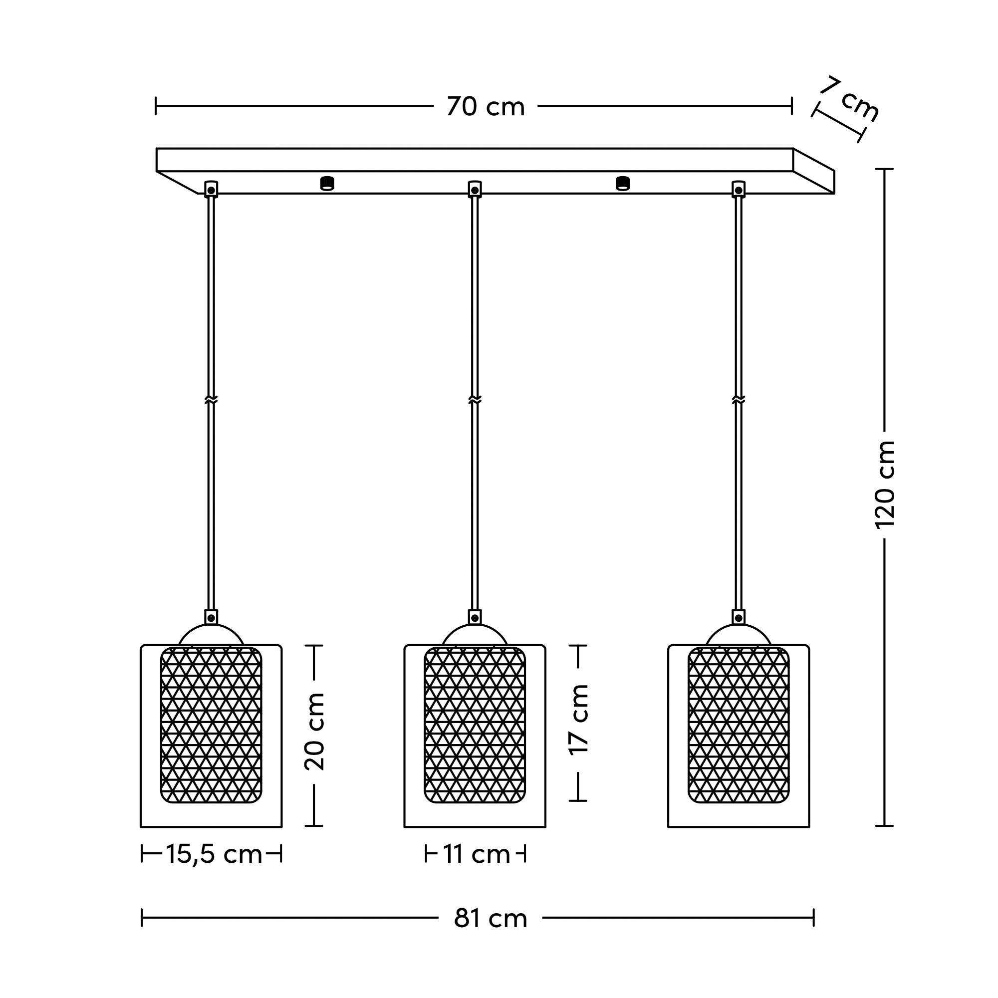 HÄNGLAMPA JIRMI - svart/guldfärgad, Modern, metall/glas (81/15,5/120cm) - Premium Living