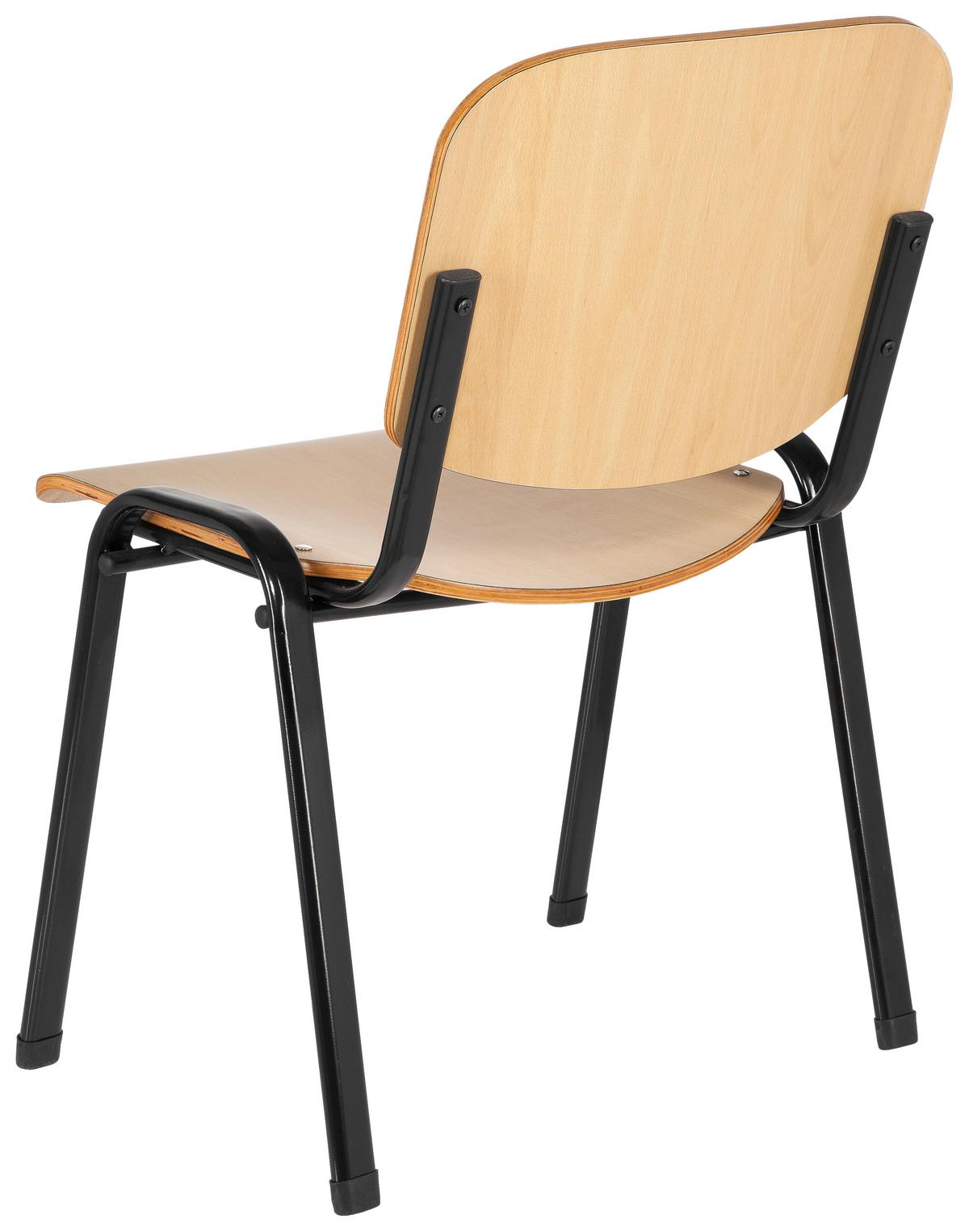 Konferenčni Stol Xt 600, Barva Bukve, Črna - črna/barve bukve, Basics, kovina/les (58/81/48cm) - MID.YOU