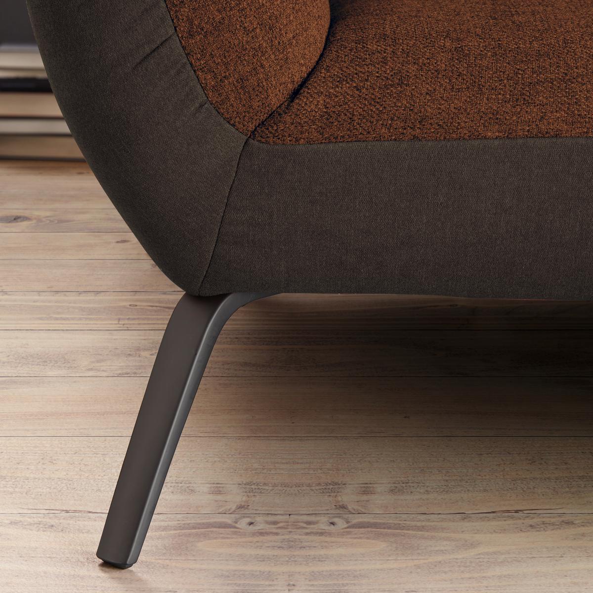Bigsofa Trendy Kupferfarben - Schwarz/Kupferfarben, MODERN, Holzwerkstoff (260/93/124cm) - Premium Living
