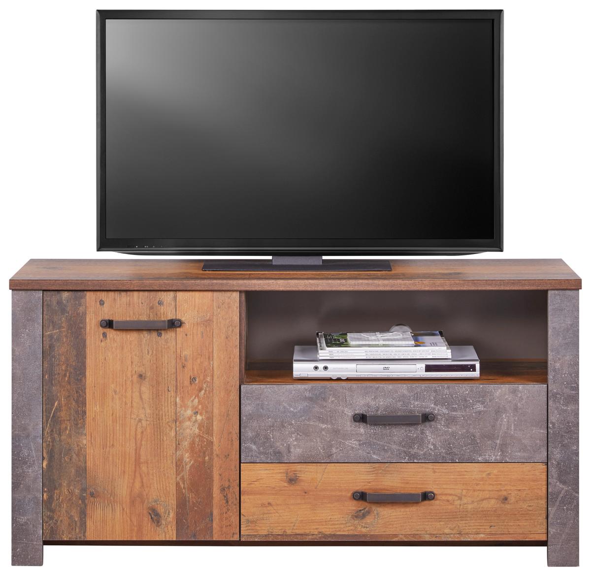 Tv Komoda Ontario - boje hrasta/tamno siva, Trend, drvni materijal/plastika (131/67,7/41,5cm) - Modern Living