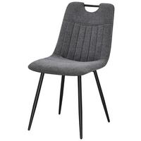 Stol Nils, Siva - siva/črna, Moderno, kovina/tekstil (45/86/60cm)