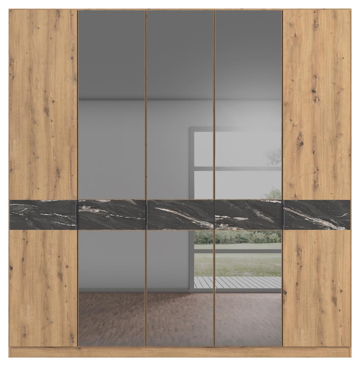 Drehtürenschrank Versity Eiche Artisan - Eiche Artisan, KONVENTIONELL, Holzwerkstoff/Metall (225/229/54cm) - Premium Living