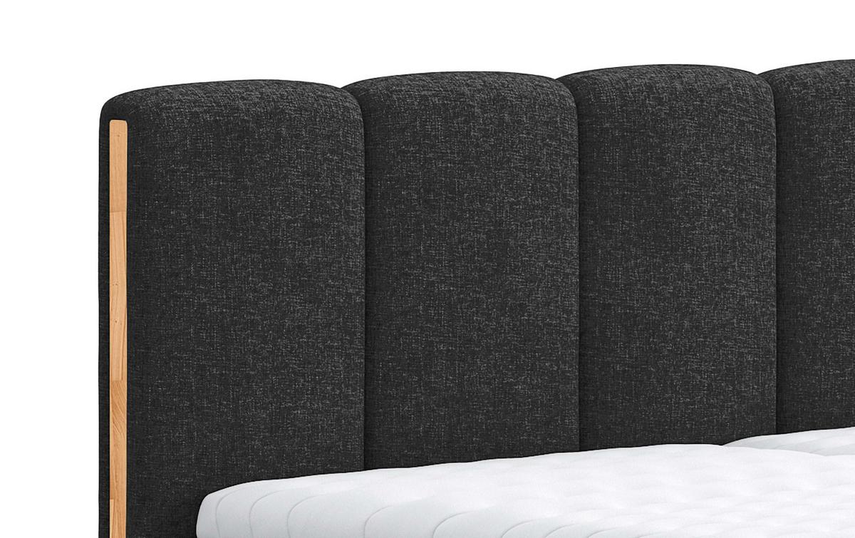 Kárpitozott Ágy Finca I. Pb - antracit, Konventionell, faalapú anyag/textil (160/200cm)