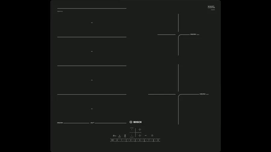 Plită vitroceramică inducție Bosch - Modern (59,2/5,1/52,2cm) - Bosch