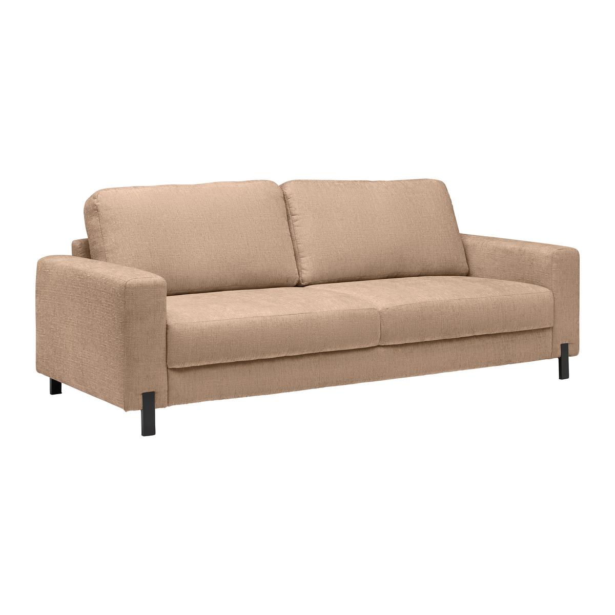 3-Sitzer-Sofa Sandfarben - Sandfarben/Schwarz, MODERN, Textil/Metall (230/66-87/96cm) - Mömax