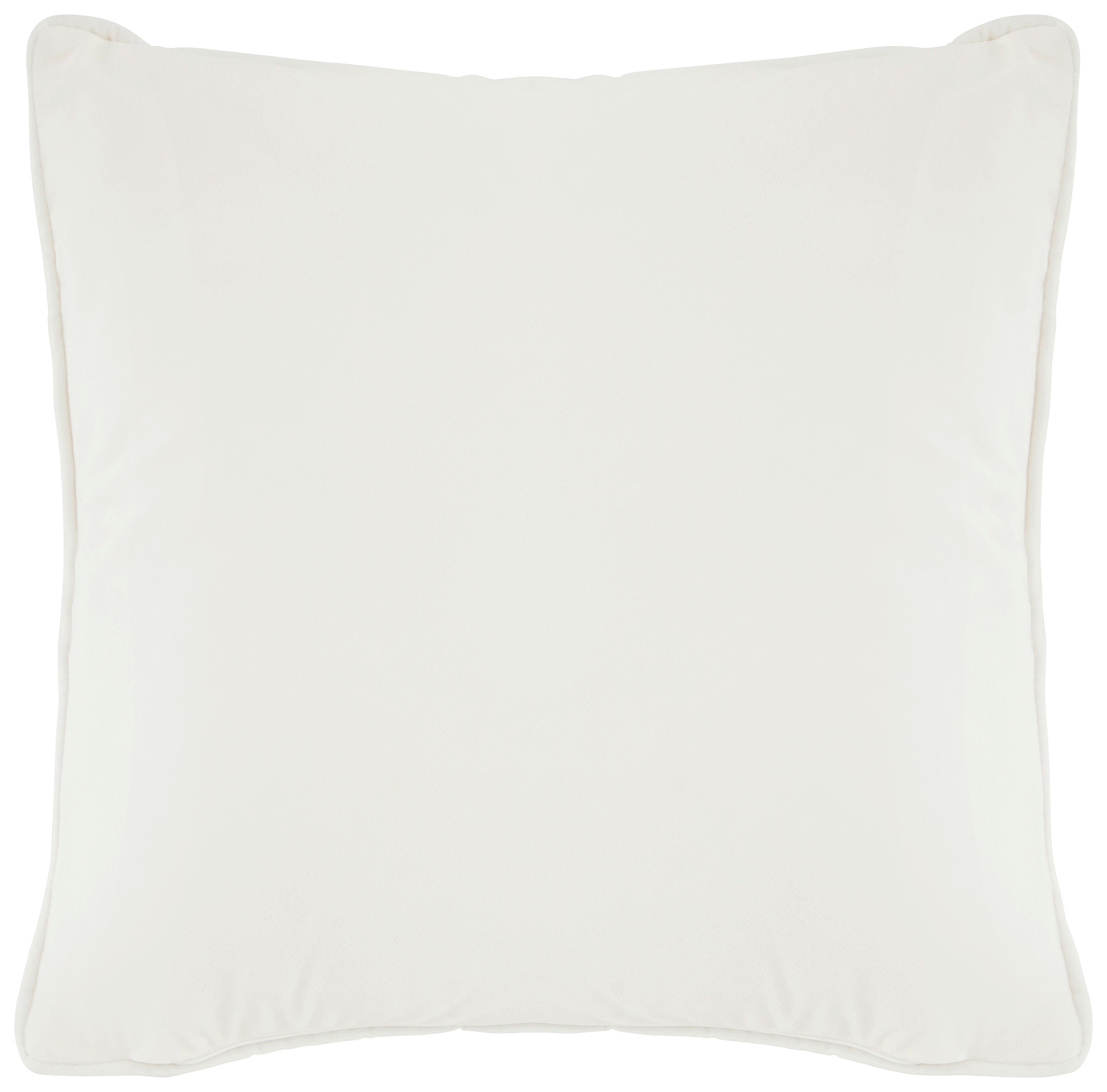 Zierkissen Viola in Weiß ca. 45x45cm - Naturfarben, KONVENTIONELL, Textil (45/45cm) - Premium Living