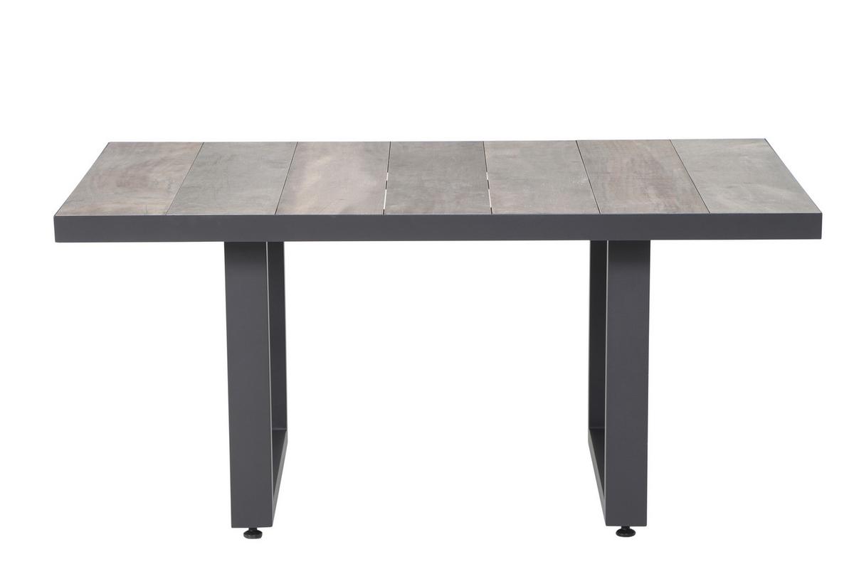 Loungegarnitur Corido 4-tlg. Grau - Grau, Basics, Keramik/Kunststoff (72/103/83cm) - Siena Garden