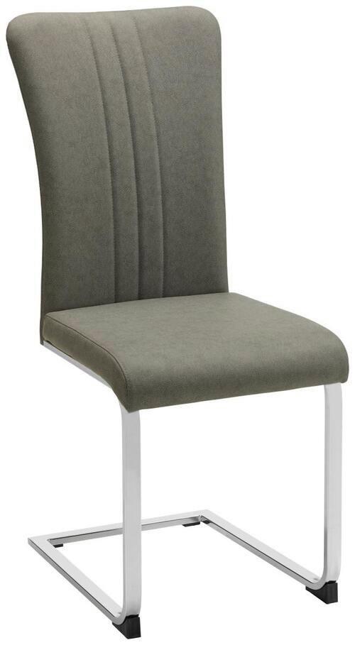 Schwingstuhl in Grau - Chromfarben/Grau, Modern, Textil/Metall (43/102/59,5cm) - Mömax