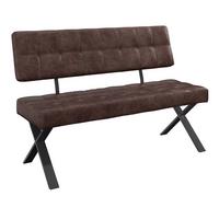Klop Donna, Vintage Rjava, 140 Cm - rjava/antracit, Moderno, kovina/tekstil (140/93/61cm)