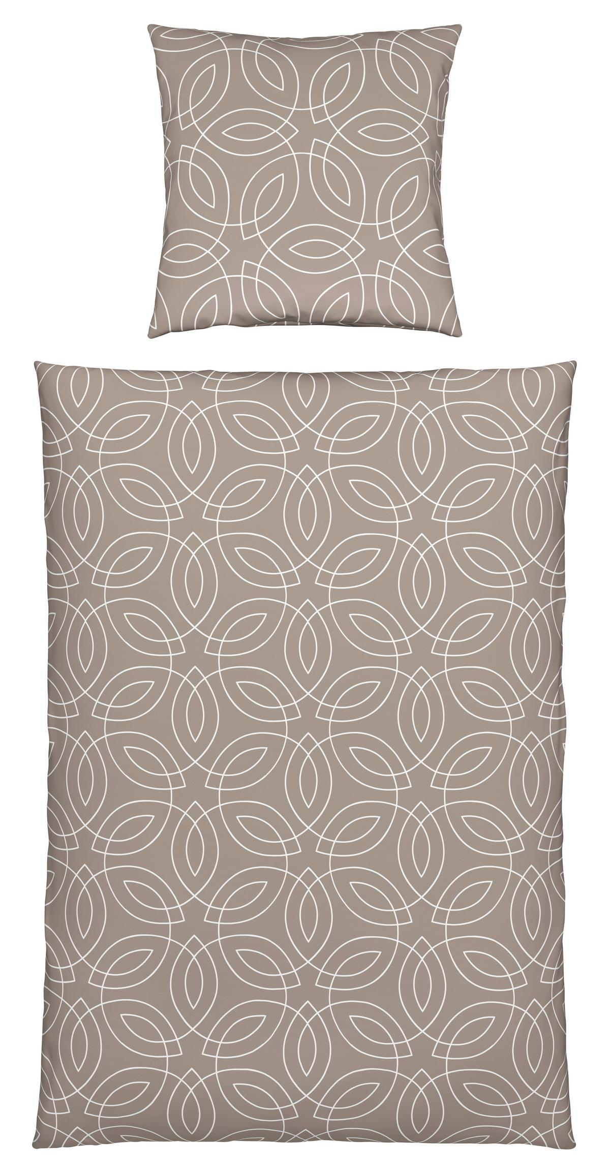 Bettwäsche Sevilla ca. 135x200cm - Beige/Petrol, MODERN, Textil - Modern Living