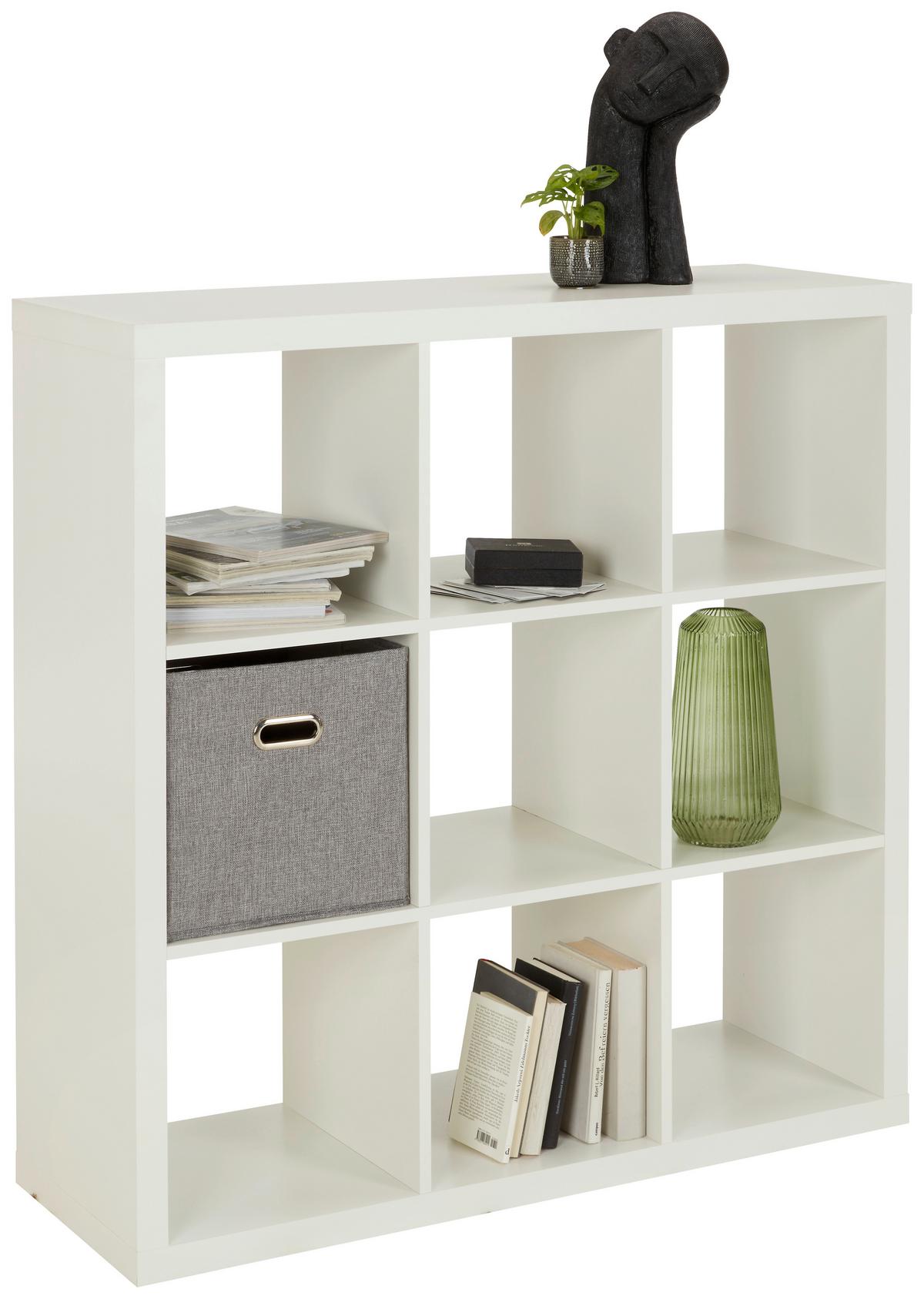 Raumteiler Style in Weiß ca. 112x112x38 cm - Weiß, MODERN, Holzwerkstoff (112/112/38cm) - Based