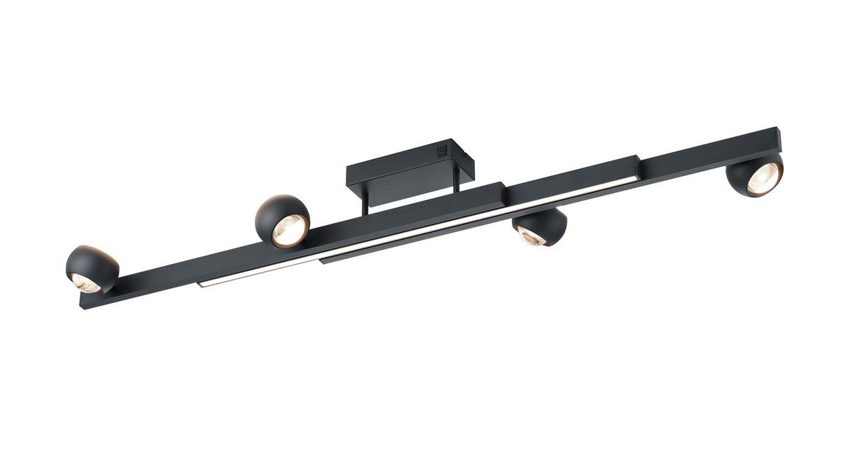 LAMPA SUFITOWA LED MR64444132 CANNON - czarny, Konventionell, metal (133,5/17/29cm) - Musterring