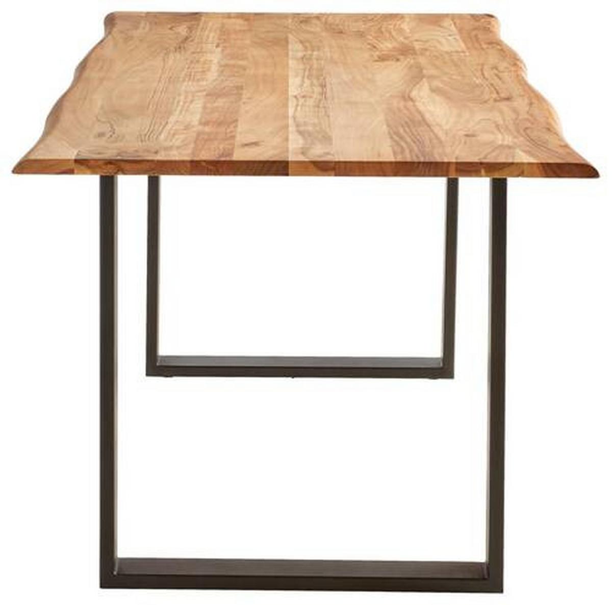 STÓŁ DO JADALNI RUNNER 2 - kolor akacjowy/czarny, Basics, metal/drewno (120/80/76cm) - MID.YOU