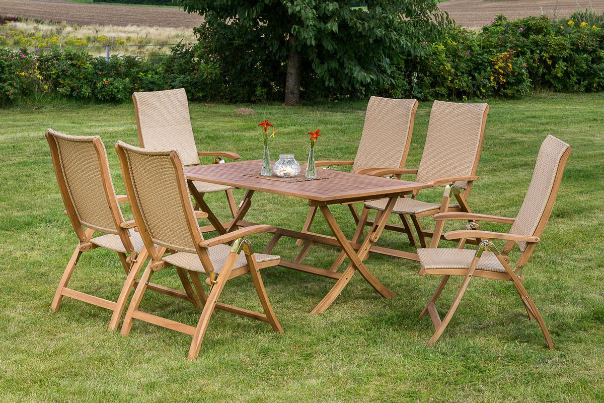 Vrtni Stol Capri, Zložljiv, Masivno - naravne barve, Moderno, kovina/umetna masa (62/114/103cm) - Gardenson