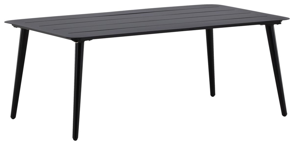 LOUNGETISCH LINA - Schwarz, KONVENTIONELL, Metall (100/60/40cm) - Gardenson