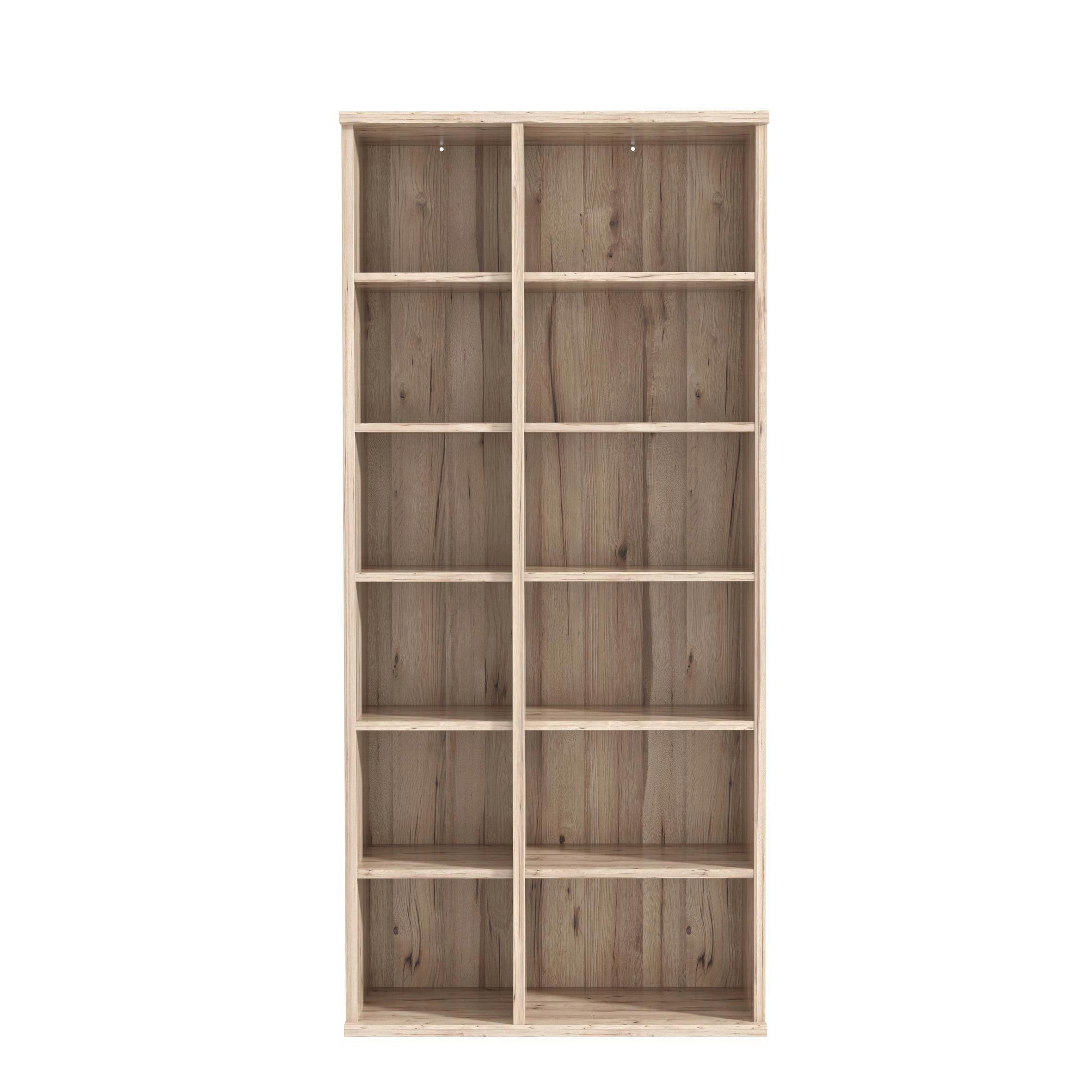 Etajeră Ducato - culoare lemn stejar, Modern, plastic/metal (100/217/40cm) - Premium Living