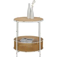 Mizica Emil, Bela, Naravne Barve - bela/naravne barve, Romantika, kovina/tekstil (53,5/60/53,5cm) - Mömax