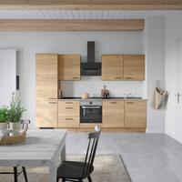 Küchenleerblock Structura High o. Geräte Eiche - Schieferfarben/Eichefarben, MODERN, Holzwerkstoff/Metall (300cm) - Nobilia