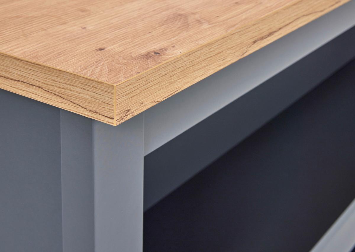Kücheninsel Venet, Anthrazit/Artisan Eiche - Anthrazit/Eiche Artisan, MODERN, Holzwerkstoff (124/91,5/75cm) - Mömax