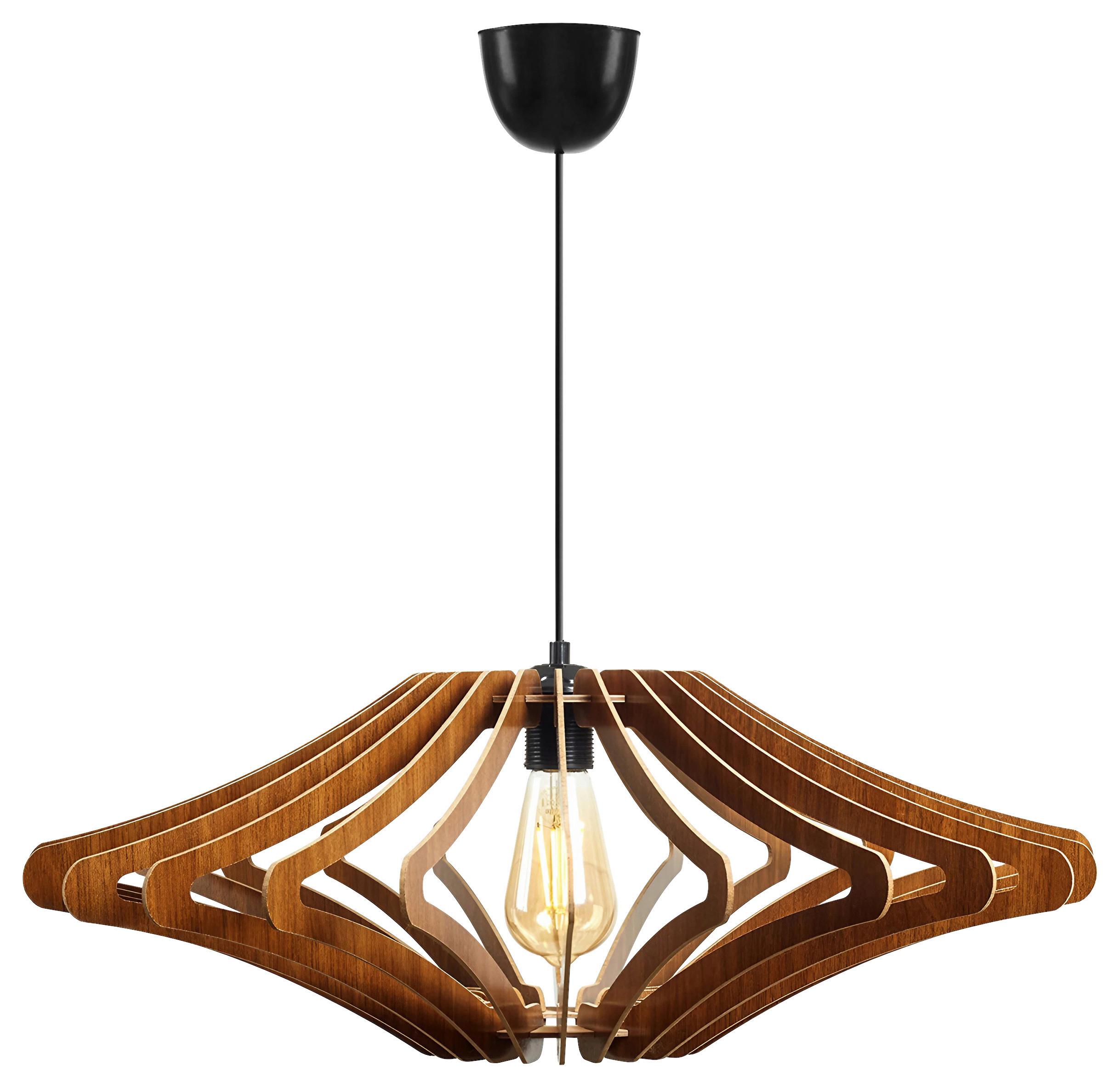 LAMPA WISZĄCA 171 - beżowy, Design, materiał drewnopochodny (47/55cm) - P & B