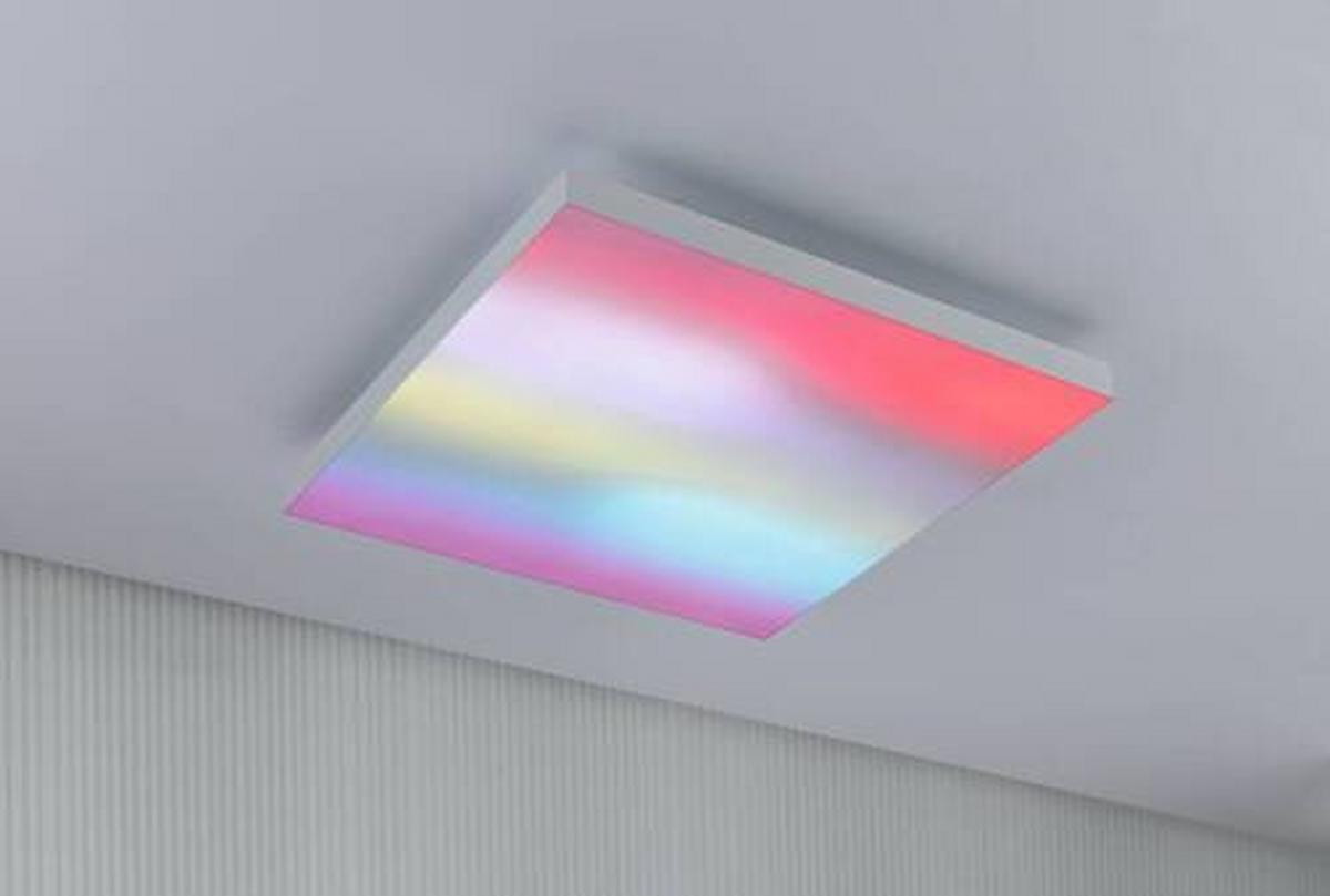 LED-Paneel Velora Rainbow in Weiß max. 19 Watt - Weiß, Basics, Metall (45/45/6,4cm) - Paulmann