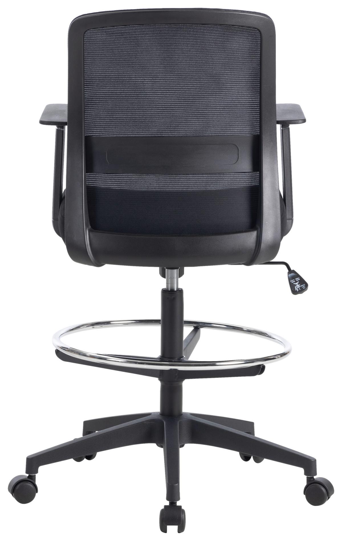 Drehstuhl Mirja Schwarz ca. 60x106-120x57cm - Schwarz, Design, Kunststoff/Textil (60/106-120/57cm) - Mömax