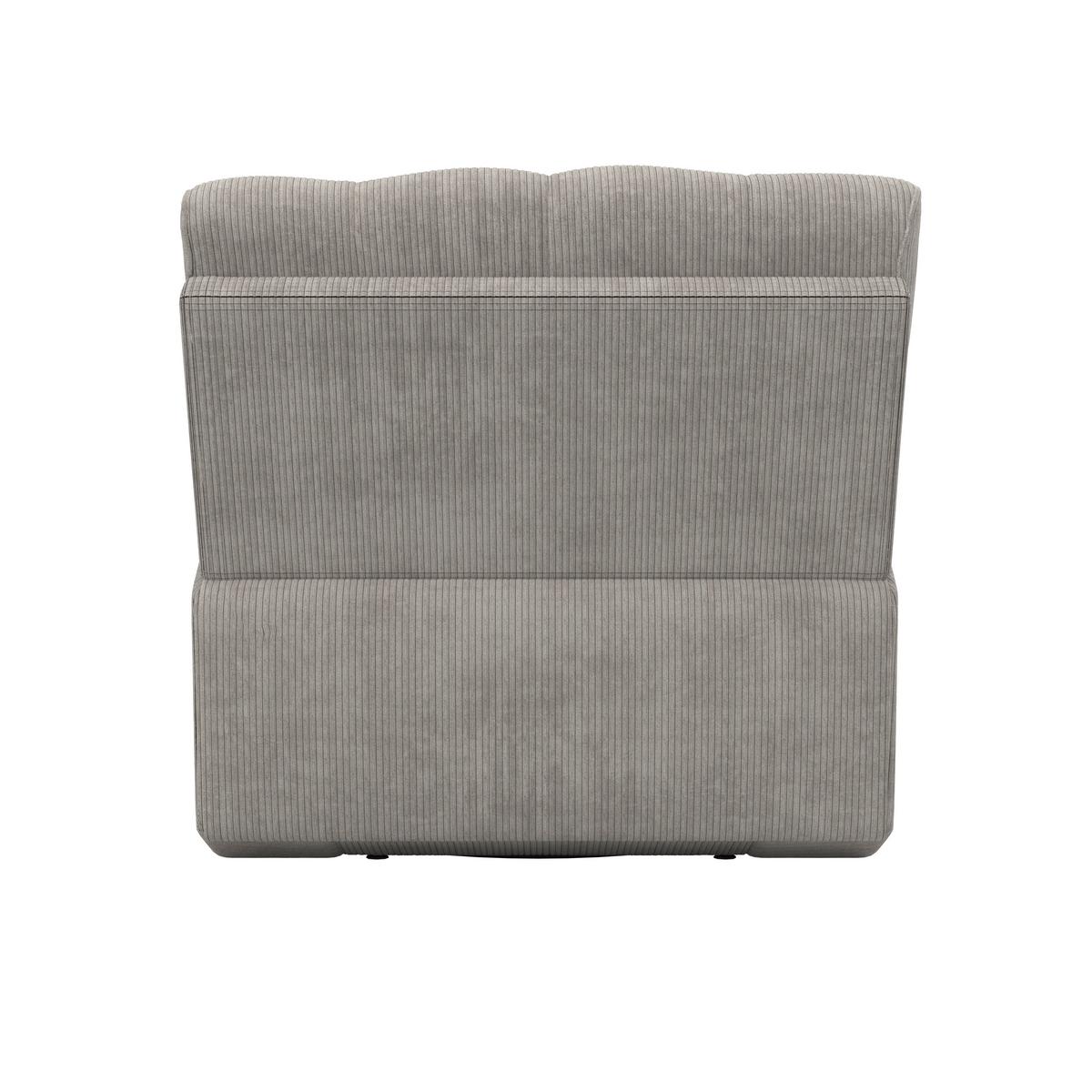 Sessel Natalie Hellgrau/Cord - Schwarz/Grau, MODERN, Holz/Textil (98/94/106cm) - Bessagi Home