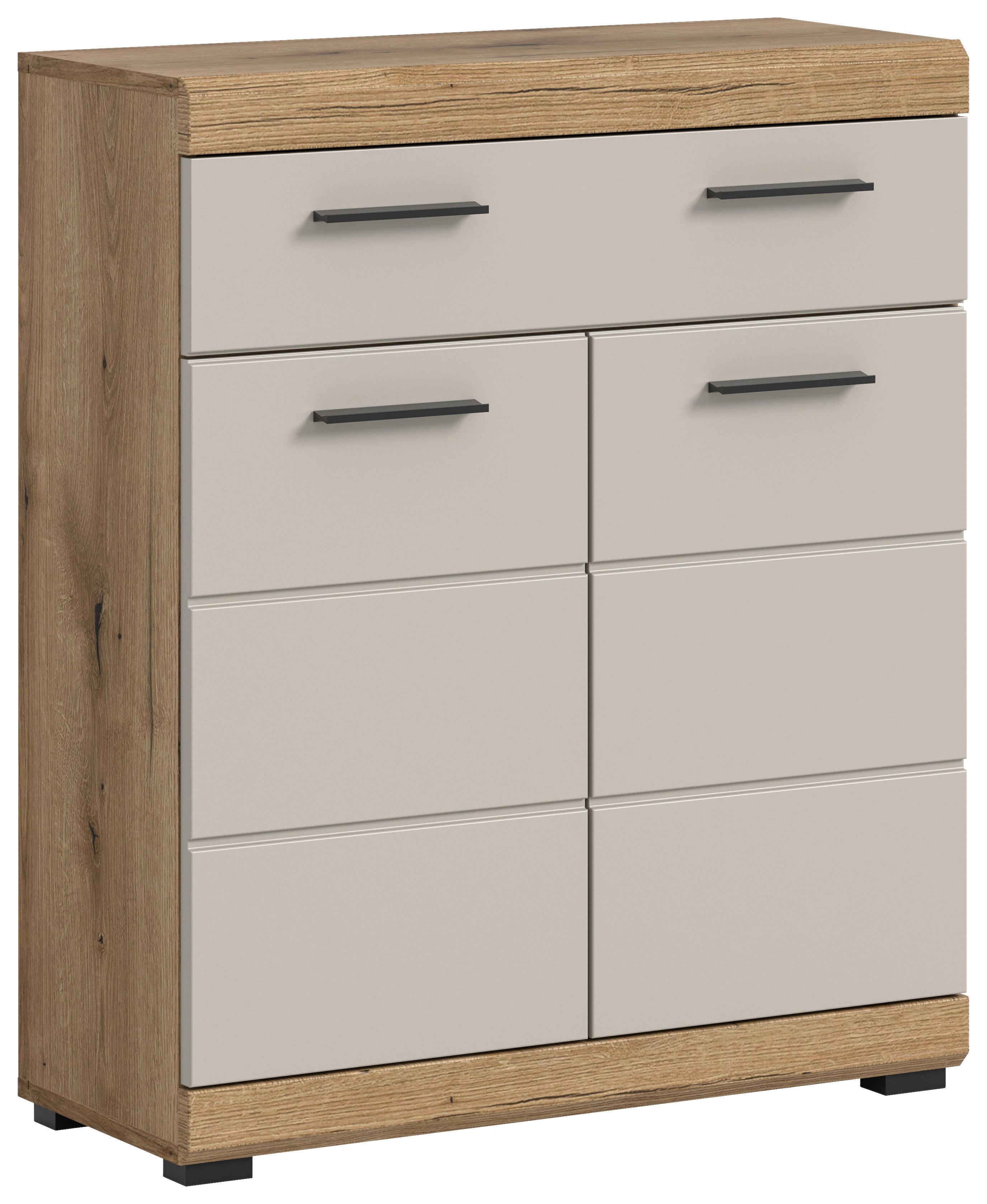 Midischrank Scout ca. 74x88x31 cm Kaschmir - Kaschmir/Schwarz, MODERN, Holzwerkstoff/Kunststoff (74/88/31cm) - MID.YOU