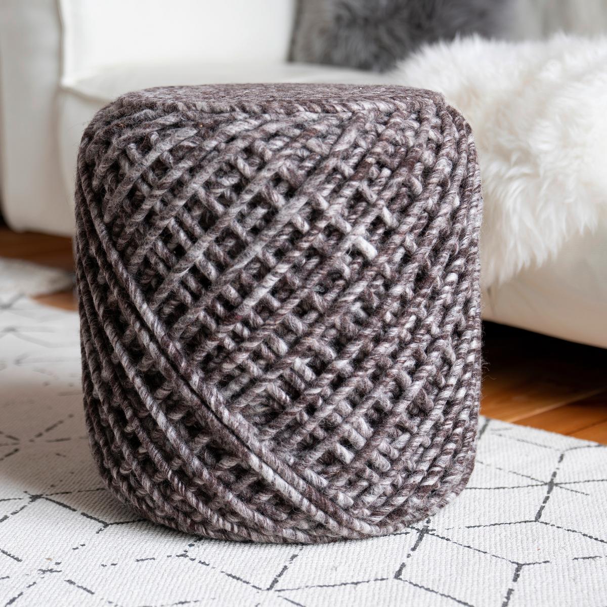 POUF POUF ROYAL - Cappuccino, Trend, Textil (40/40cm) - Novel