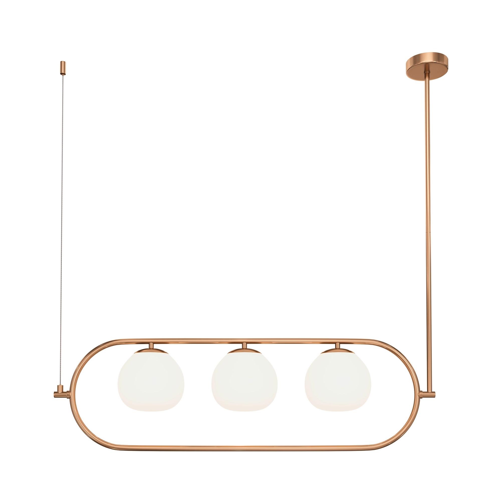 Pendelleuchte Erich Messingfarben max.40 Watt - Messingfarben/Weiß, Trend, Glas/Metall (89/25,5/137cm) - MAYTONI