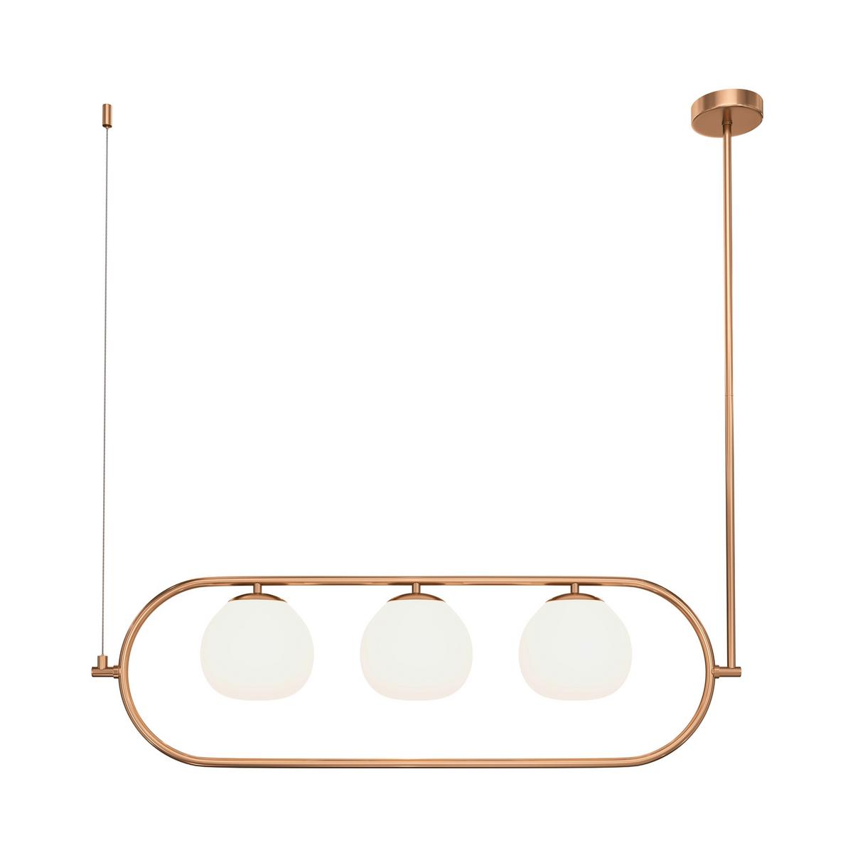 PENDELLEUCHTE ERICH - Weiss/Messingfarben, Trend, Glas/Metall (89/25,5/137cm) - MAYTONI