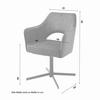 STOL MED ARMSTÖD VALLETTA - svart/cremefärgad, Klassisk, metall/textil (64/85/61cm) - Premium Living