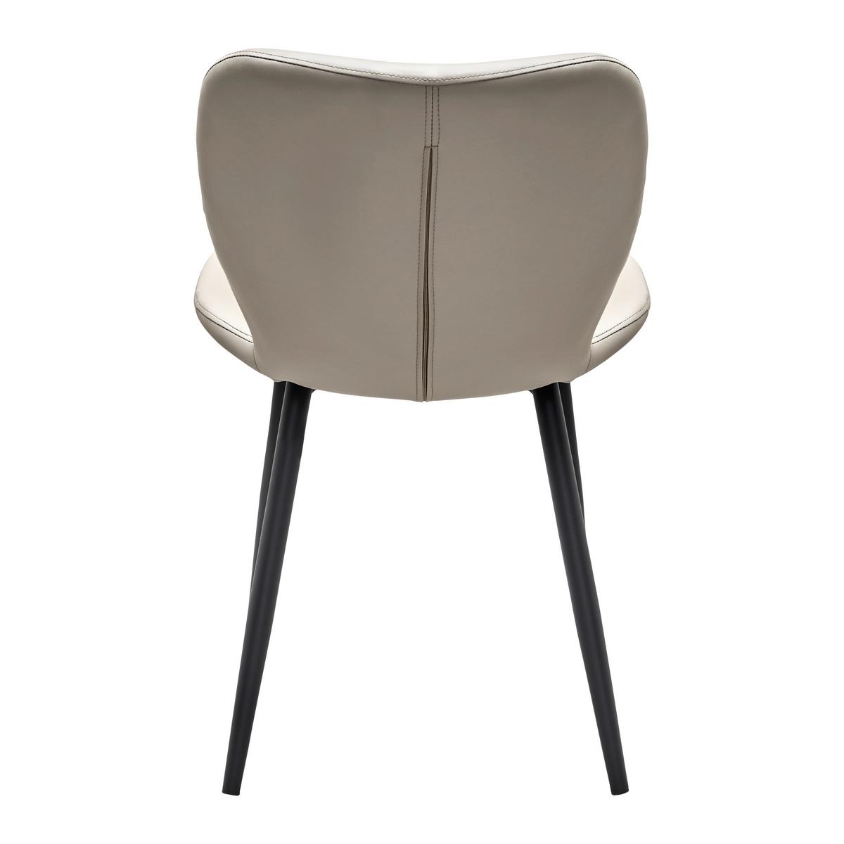 KRZESŁO IERY - czarny/taupe, Modern, metal/drewno (46/83/54cm) - Bessagi Home