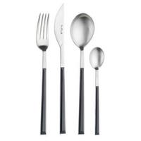 Jedilni Pribor Sushi Pro, 24-Delni - barve nerjavečega jekla/črna, Basics, kovina/umetna masa - Pintinox