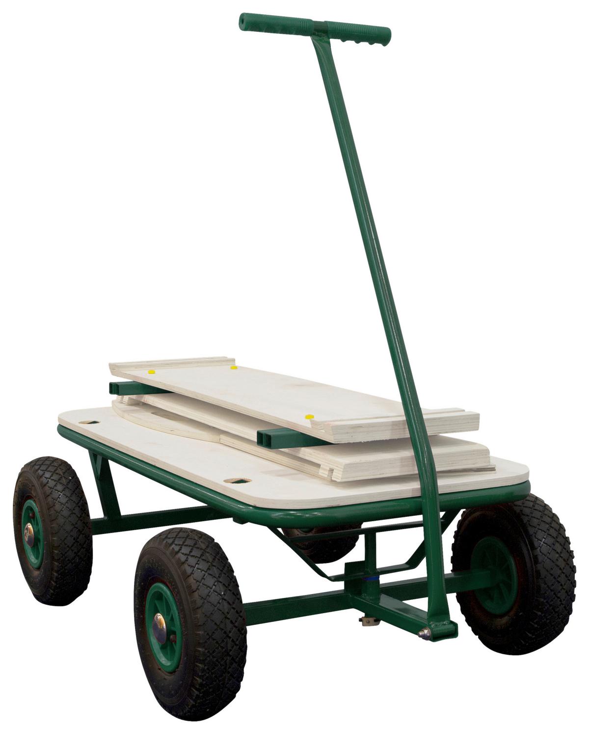 BOLLERWAGEN S030.190.00 - Braun/Grün, Konventionell, Holz/Metall (61/95/97cm)