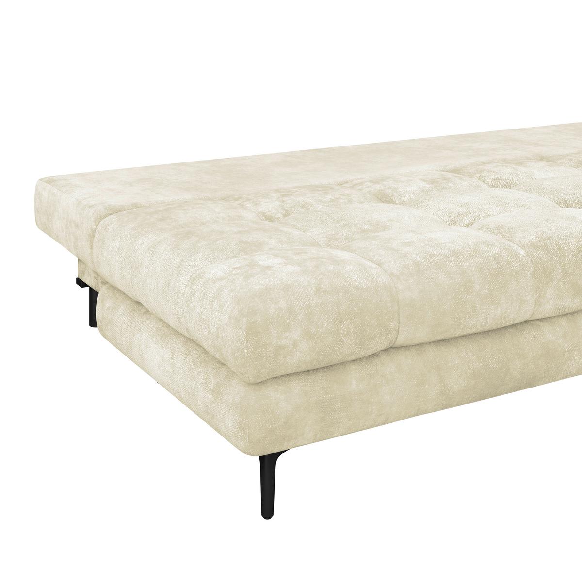 Canapea extensibila PERLA - crem, Konventionell, textil (203/94/96cm)