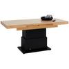 SOFFBORD 2IN1 III - svart/ekfärgad, Modern, metall/trämaterial (133-170/51,5-77,5/80cm) - Mömax