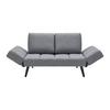 Schlafsofa Aurelia Dunkelgrau Webstoff - Hellgrau/Schwarz, MODERN, Holz/Textil (191/73/78cm) - Bessagi Home