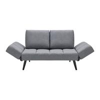 Schlafsofa Aurelia Dunkelgrau Webstoff - Hellgrau/Schwarz, MODERN, Holz/Textil (191/73/78cm) - Bessagi Home