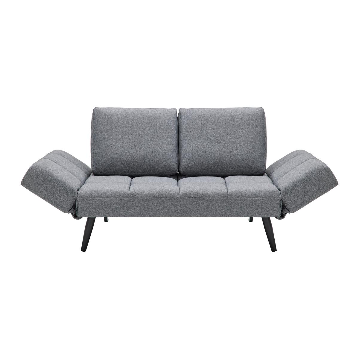 Schlafsofa Aurelia Dunkelgrau Webstoff - Hellgrau/Schwarz, MODERN, Holz/Textil (191/73/78cm) - Bessagi Home