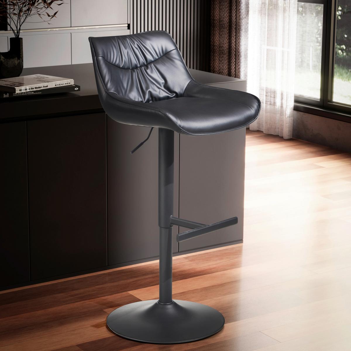 Barski Stol Wl7.005 - črna, Design, kovina/tekstil (45/106/55cm) - MID.YOU