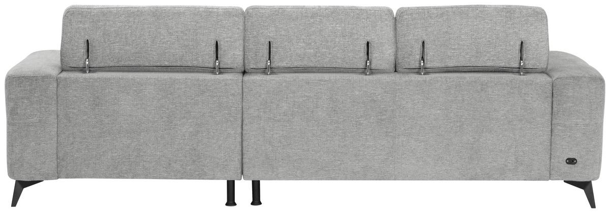 Sarokkanapé Melbourne - szürke, Modern, textil/fa (285/182cm) - Based