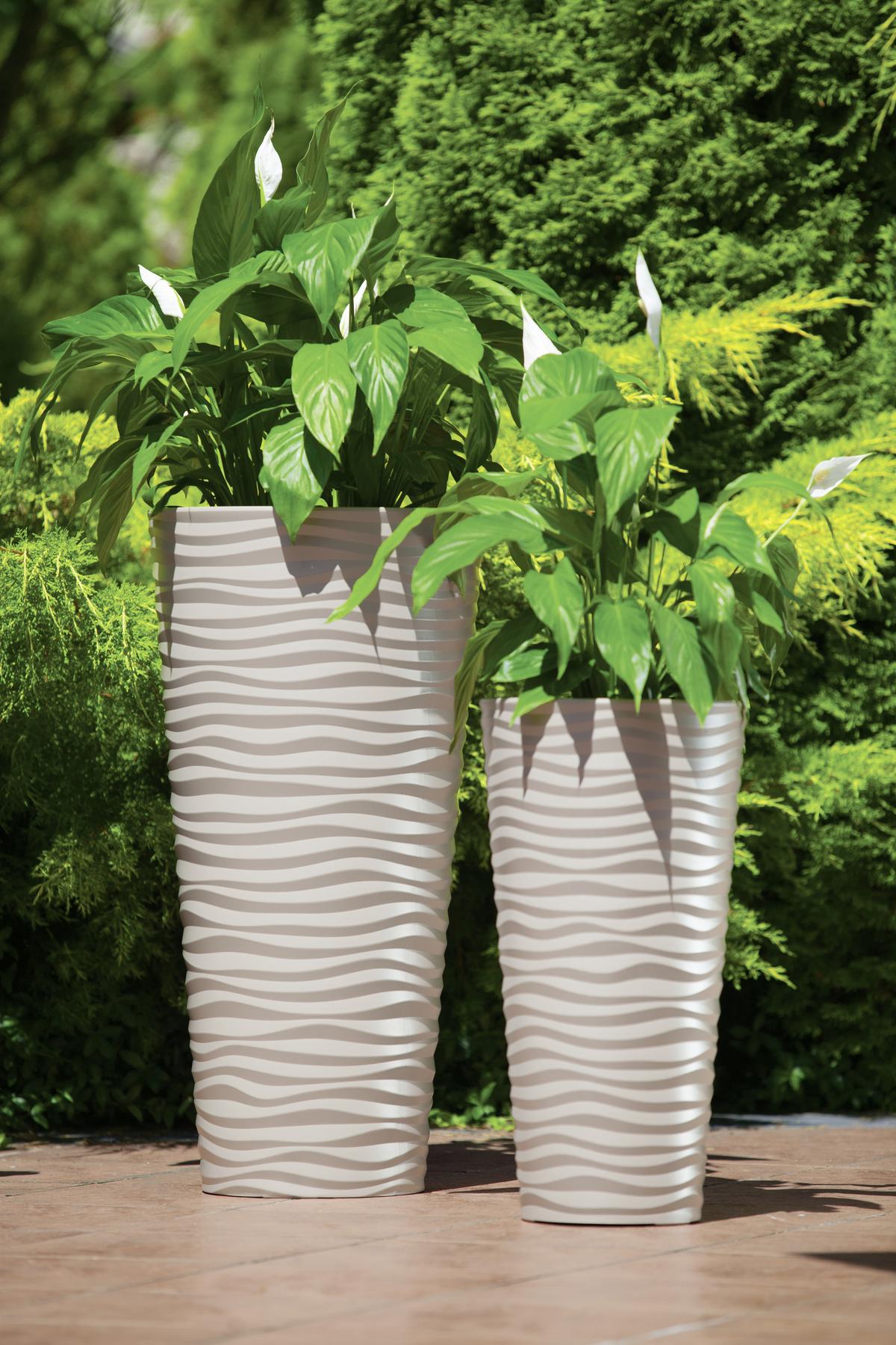 Kaspó Sardun - taupe, Modern, műanyag (35/68,5cm)