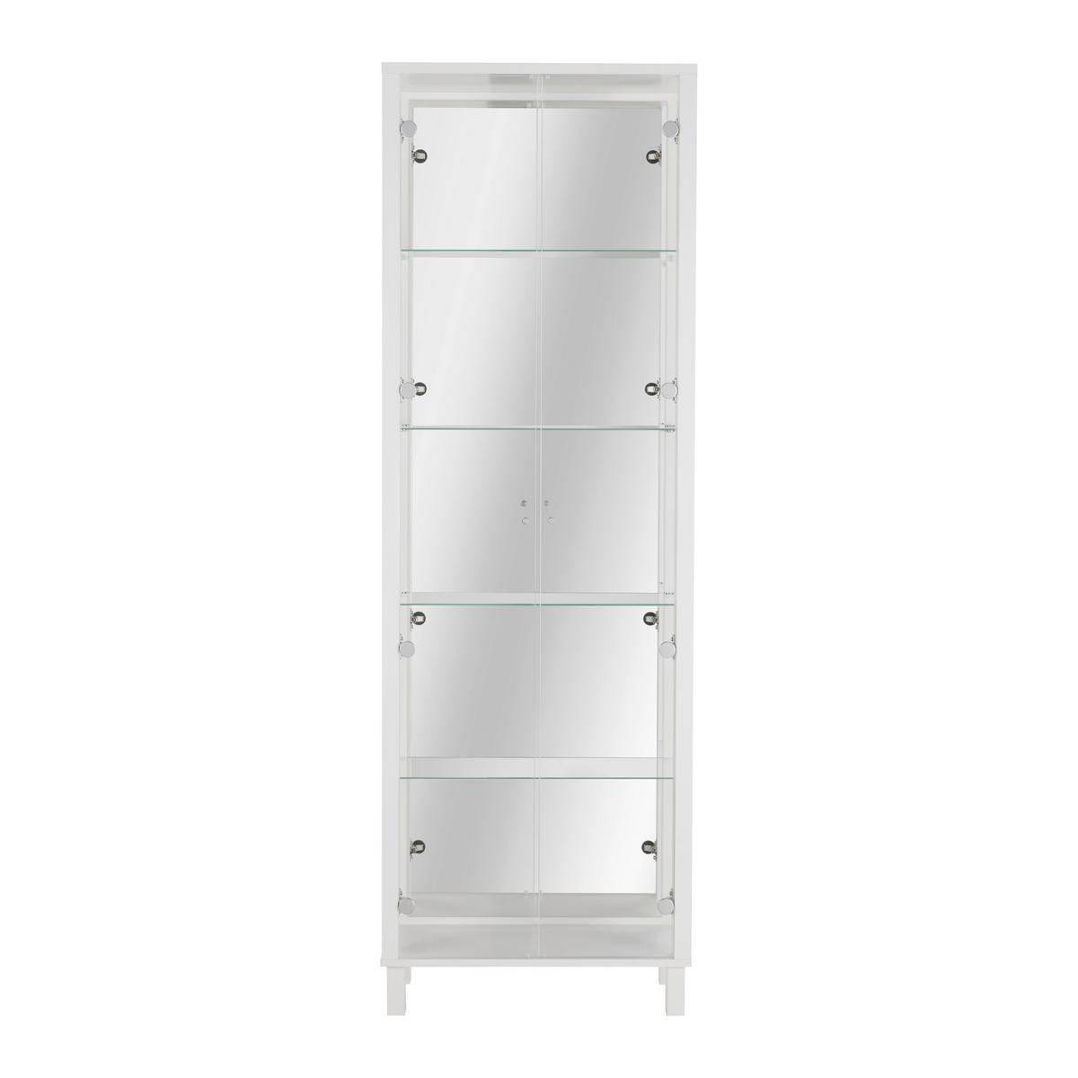 Vitrina Albi -Exklusiv- - bela, Moderno, kovina/steklo (62/189/33cm) - Mömax