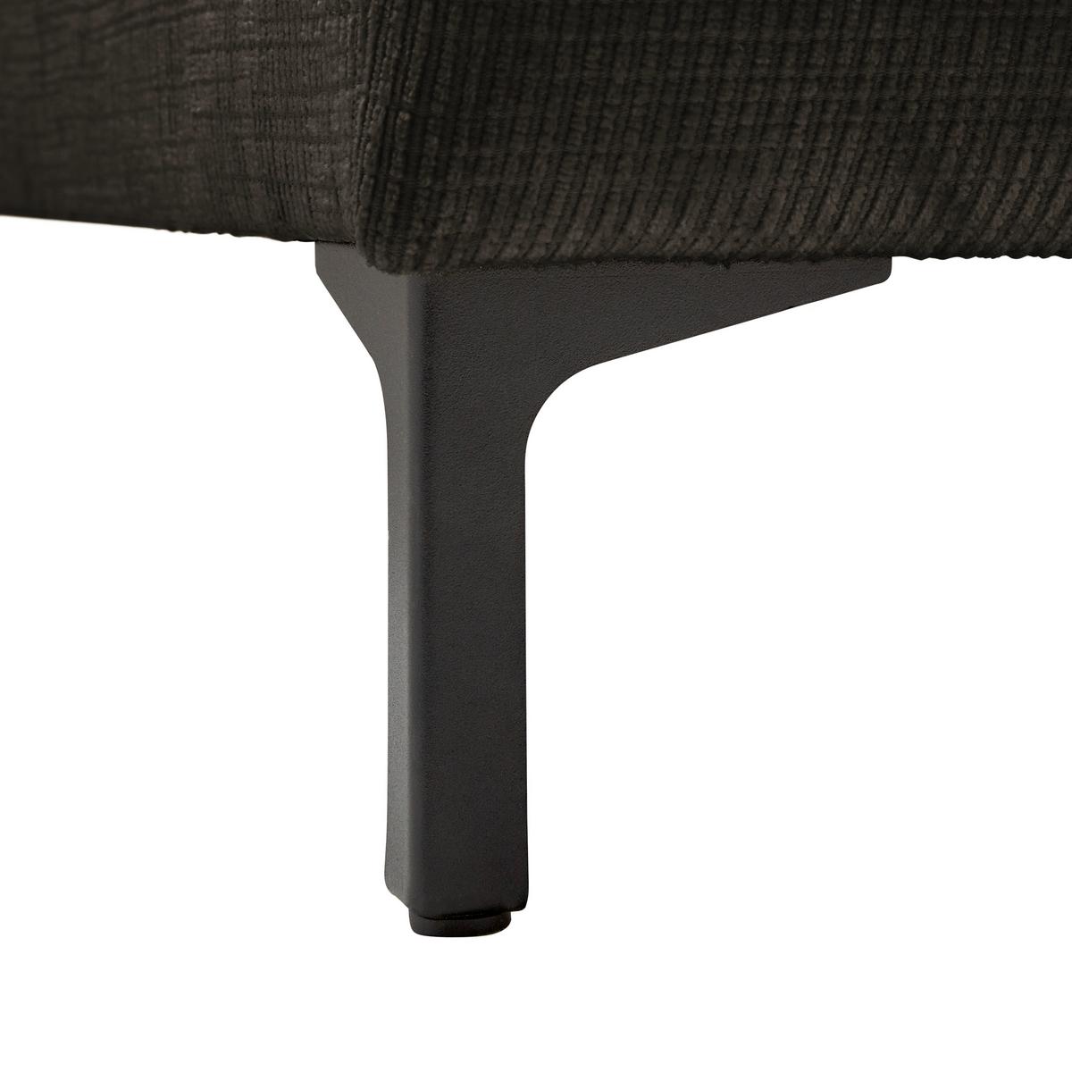 Ecksofa Integra Anthrazit - Anthrazit/Schwarz, Textil/Metall (294/81-93/170cm) - Mömax