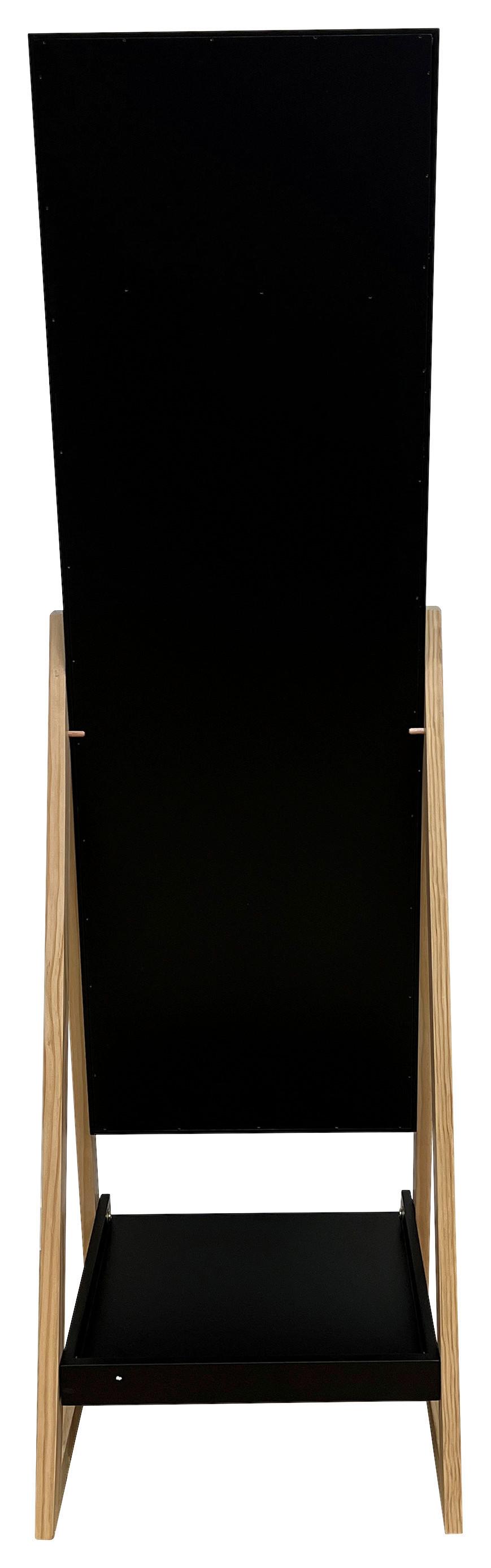 SMYCKESKÅP VIOLA -EXKLUSIV- - svart/naturfärgad, Modern, metall/trämaterial (42/145/38cm) - Mömax