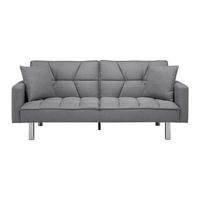 Trosjed Na Razvlačenje David - siva/boje kroma, Moderno, drvo/tekstil (196/83/89cm) - Bessagi Home