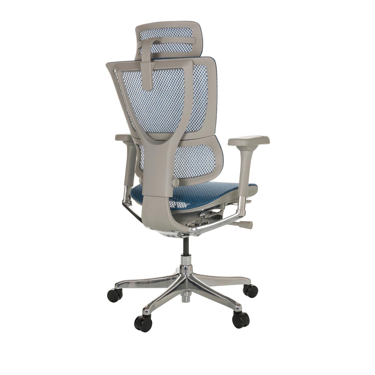 Pisarniški Stol Ergohuman Slim I G, Modra - modra/srebrne barve, Basics, kovina/umetna masa (69/116-138/66cm) - MID.YOU