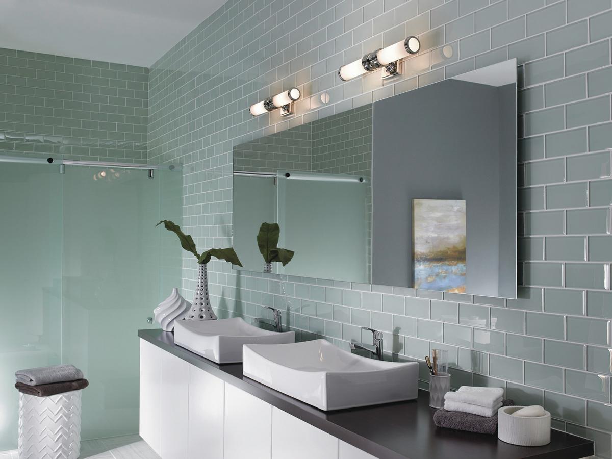 Fürdőszobai Falilámpa Fe-Payne2-Bath - krómszínű, Design, üveg/fém (50,2/12,7/12.7cm) - Elstead Lighting